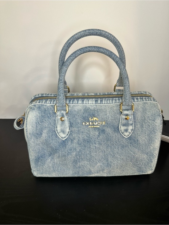 Coach Handbags - Coach CDY74 Rowan Satchel Bag In Loved Denim WITHOUT Charms New